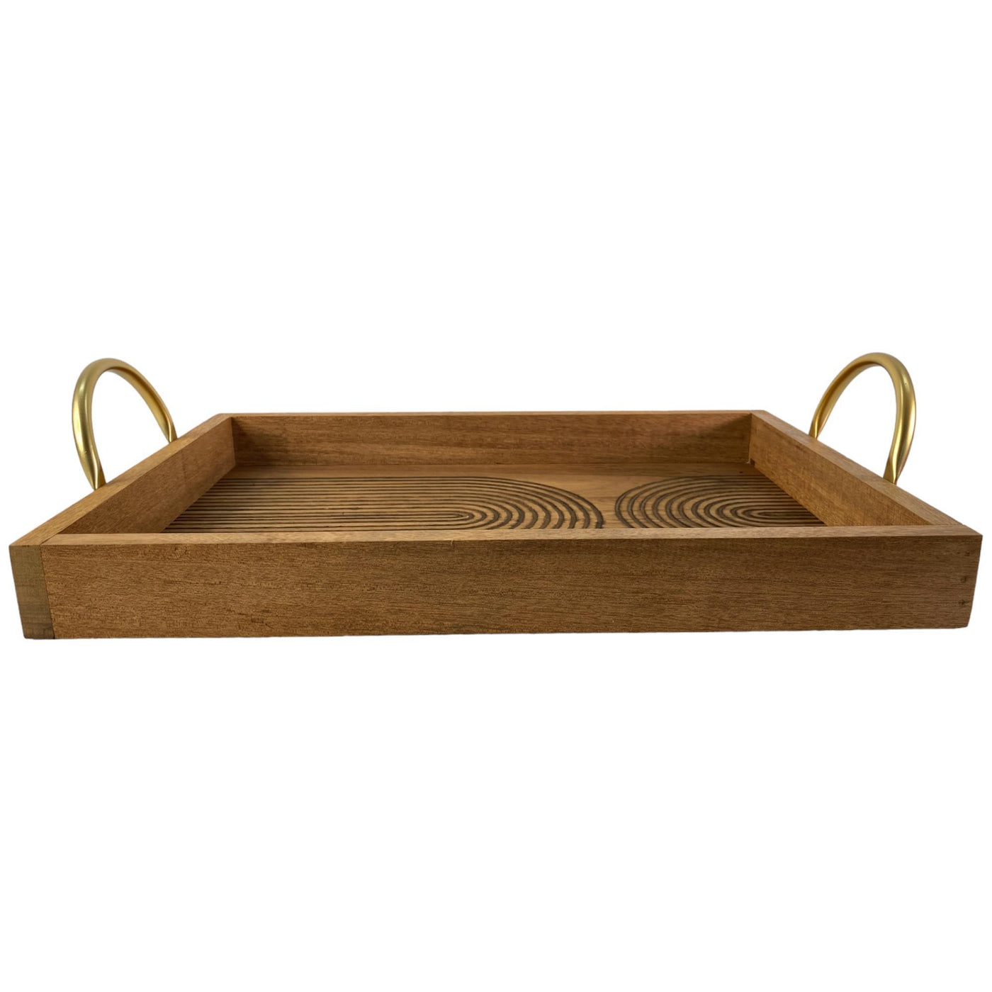 Bandeja decorativa en madera Araró