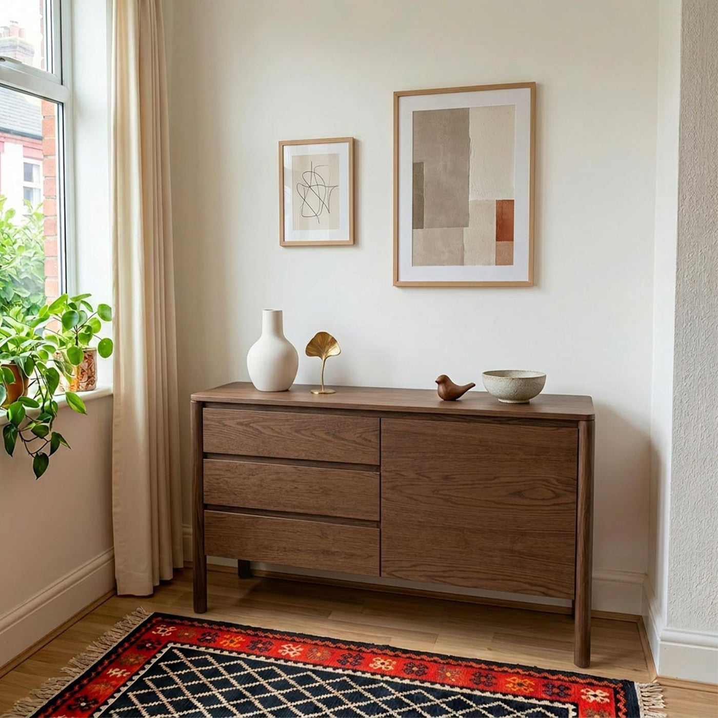 Credenza Akari 120 cm en acabado nogal