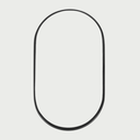 Espejo ovalado con marco de metal 40 x 70 cm Reforma