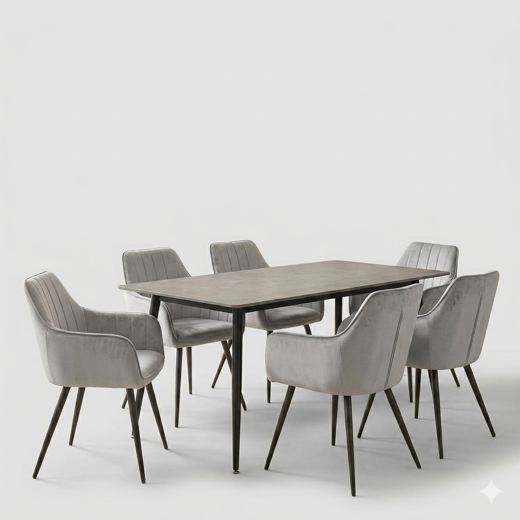 Set de comedor Sira en color gris