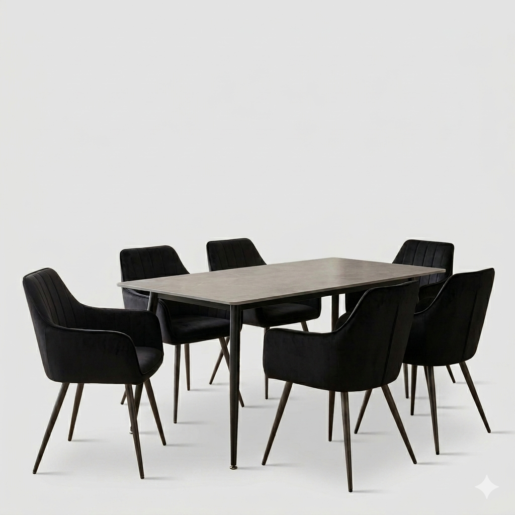 Set de comedor Sira en color negro