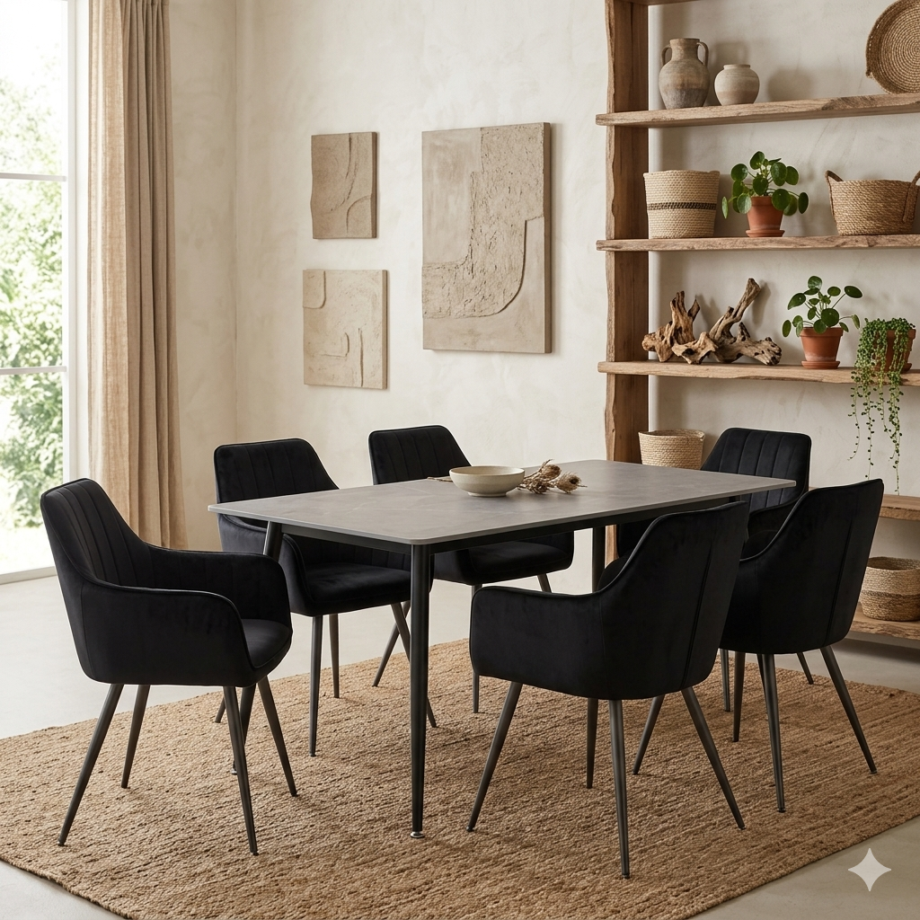 Set de comedor Sira en color negro