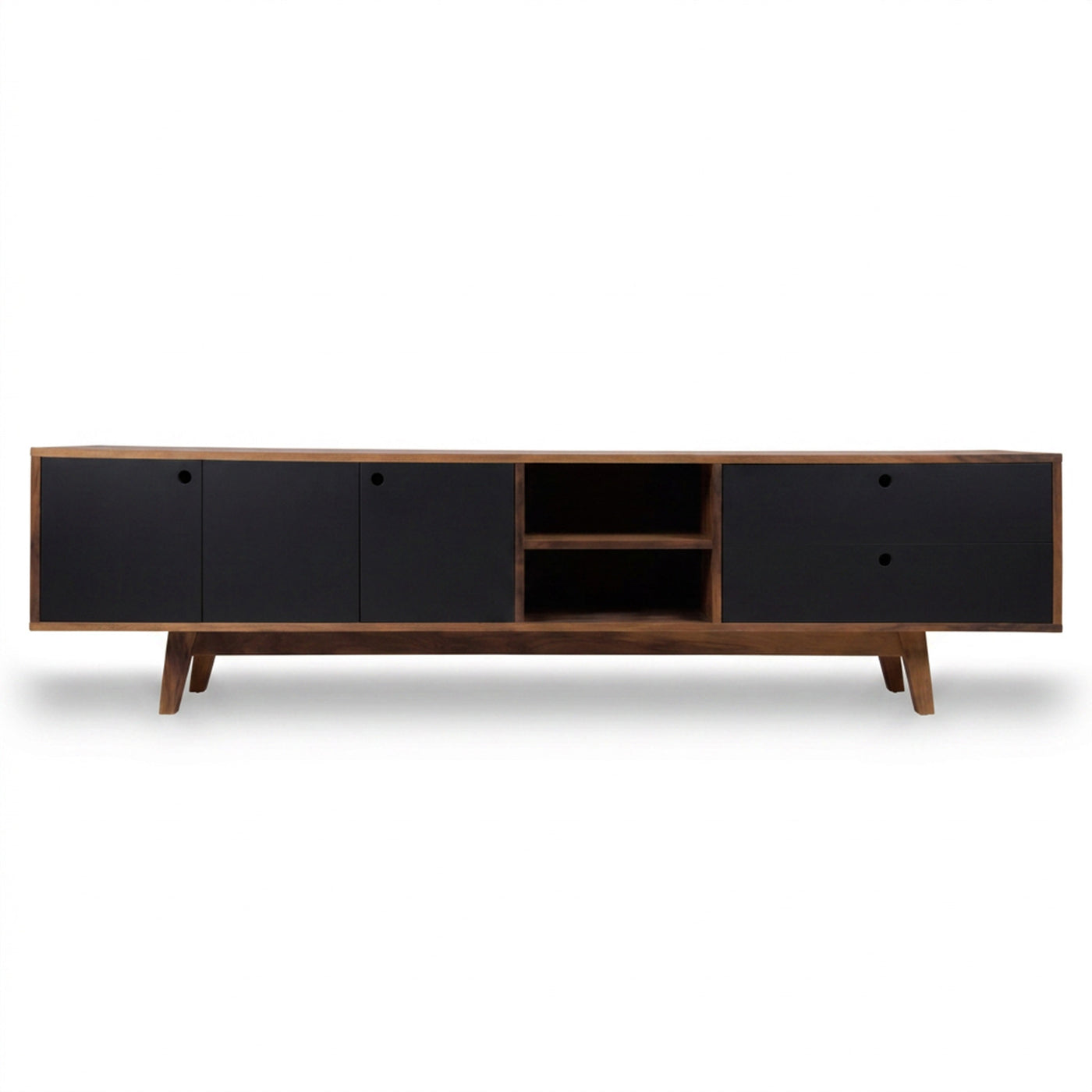 Mueble de tv Evo 200 cm en acabado nogal