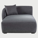 Módulo chaise izquierdo Kant GAIA en tela gris obscuro para configuración de sala moderna y vanguardista.