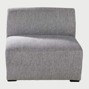 Vista frontal del módulo central Kant en color gris claro; destaca su estética contemporánea y neutra, ideal para combinar con diferentes estilos de decoración y otros módulos de la serie.