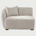 Módulo lateral con brazo izquierdo Kant GAIA en tela blanca, ideal para salas minimalistas y modernas.