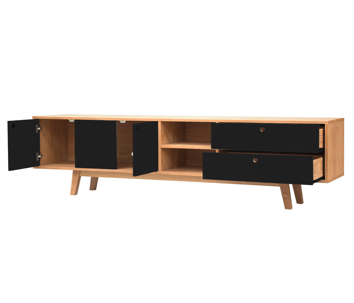Mueble de tv Evo 200 cm en acabado encino