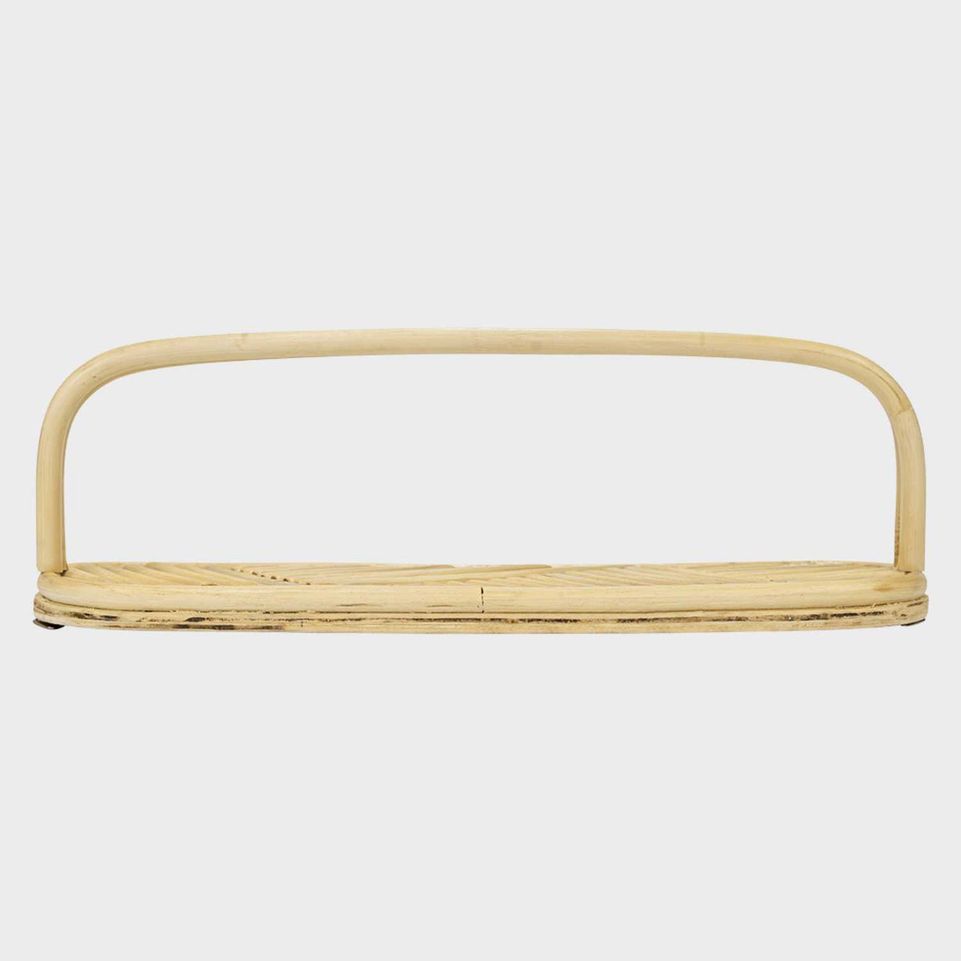 Perchero de pared Tuzantán GAIA en madera natural con barra curva y repisa integrada