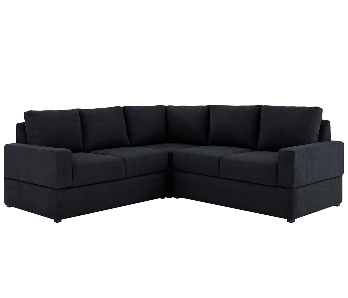 Sala esquinera 5 cuerpos Amil en color negro