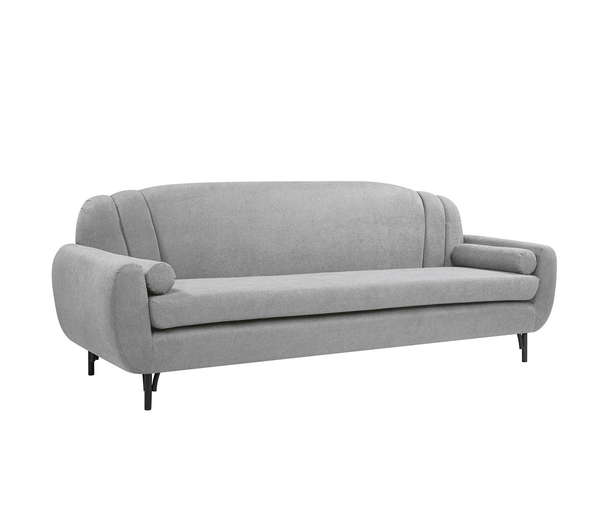 Sofa 3 cuerpos Basurto con pata en acabado color negro