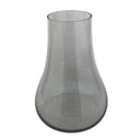 Florero de vidrio transparente con forma elegante y base ancha, ideal para decorar cualquier espacio. Florero de vidrio Tantima 38 cm.