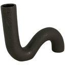 Escultura decorativa negra de 29 cm con forma curva y superficie texturizada, ideal para añadir un toque moderno a tu espacio.