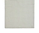 Camino de mesa rectangular en diseño de cuadros chicos, color verde y blanco, con dimensiones de 50 x 220 cm.