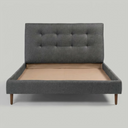 Cama queen size Landero con cabecera acolchada y un diseño moderno, perfecta para transformar tu dormitorio en un refugio de confort.