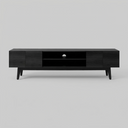 Mueble de TV Meztli de 200 cm con diseño moderno, dos gabinetes laterales y estante central abierto, ideal para tu sala.