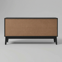Credenza rectangular de GAIA con panel frontal de color claro y marco oscuro, perfecta para añadir estilo y funcionalidad a tu hogar.