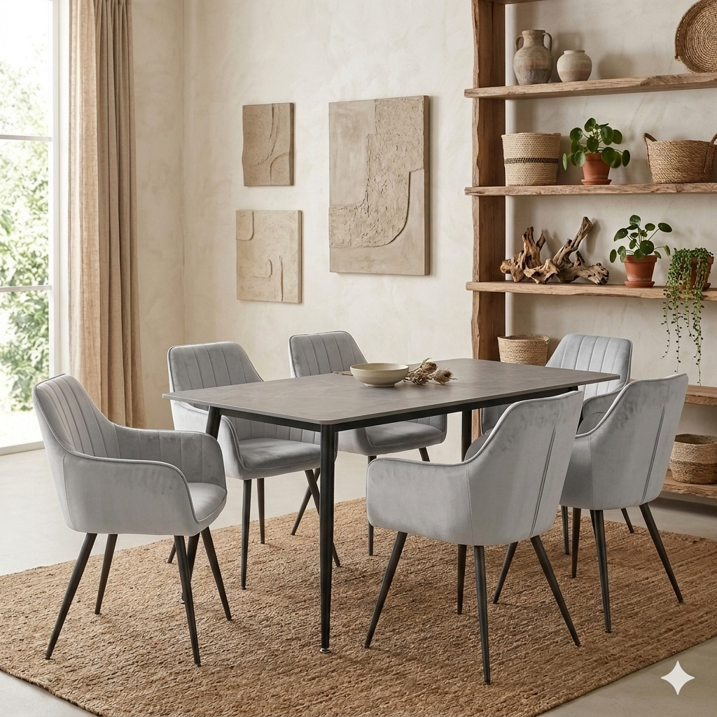 Set de comedor Sira en color gris