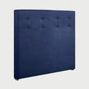 Cabecera individual Toliman con diseño acolchado y paneles verticales, ideal para un dormitorio acogedor y elegante.