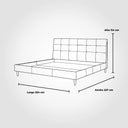 Cama King size Landero con cabecera tuftada y un diseño elegante, ideal para transformar tu dormitorio en un refugio de confort.