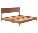 Cama king size Akari en acabado Nogal