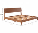 Cama king size Akari en acabado Nogal
