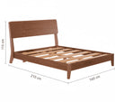 Cama queen size Akari en acabdo nogal