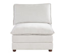 Módulo Central Andrea de GAIA en color blanco, con diseño moderno y acolchonamiento suave, ideal para salas elegantes.