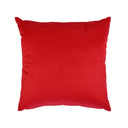 Cojín cuadrado Eco de 50 x 50 cm en un vibrante color rojo, con una textura suave y lisa, ideal para decorar tu hogar.