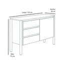 Credenza  Akari 120 cm en acabado nogal