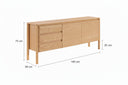 Credenza 180 cm Akari en acabado encino