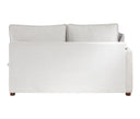 Sofá Love Lateral Izquierdo Andrea en tela clara, con diseño moderno y cómodo, ideal para cualquier sala.
