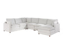 Set Modular Andrea de 6 Plazas con Chaise Derecho en Marfil