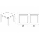 Mesa de comedor Narbona 80 cm en acabado nogal