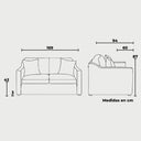 Medidas sofa 2 cuerpos marie