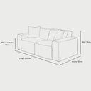 Medidas sofa 2 cuerpos otto