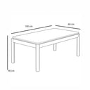 Mesa de centro 100 cm Akari en acabado nogal