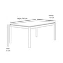 Mesa de comedor Akari 160 cm en acabado nogal