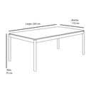 Mesa de comedor Akari 220 cm en acabado encino nogal