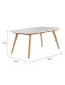 Mesa de comedor Sei 160cm blanco