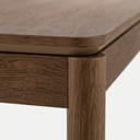 Mesa de comedor cuadrada 100 cm Akari en acabado nogal