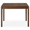 Mesa de comedor cuadrada 100 cm Akari en acabado nogal