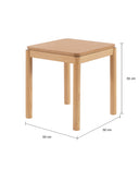 Mesa lateral 50 cm Akari en acabado encino