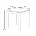 Mesa lateral 50 cm Akari en acabado nogal