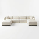 Set modular 4 plaza con doble chaise, Kant marfil