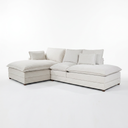 Set Modular Andrea de 3 Plazas con Chaise Izquierdo en Marfil