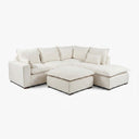 Set modular 4 plazas con taburete emilia