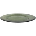 Plato de vidrio redondo de 32 cm con superficie lisa y borde ligeramente elevado, ideal para decorar tu mesa.