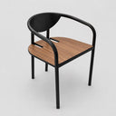 Silla de comedor Narbona en acabado nogal