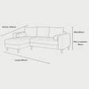 Sala esquinera izquierda Landero