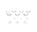 Set de 6 copas de cocktail claras con base y tazón amplio, perfectas para tus celebraciones con estilo.